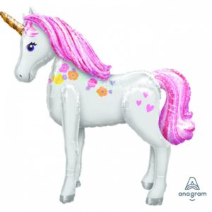 Balon folie figurina airwalker Magical Unicorn, 106 x 116 cm.