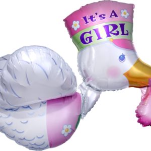 Balon folie figurina Barza – Baby Girl 58 x 81 cm