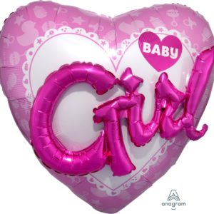 Balon Folie Figurina 91cm, Inima Baby Girl.