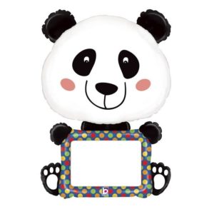 Balon Folie Figurina,Panda cu text personalizat,119cm.