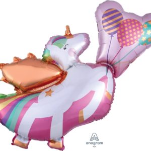 Balon Folie Figurina,Unicorn cu Baloane,86*78cm.