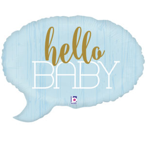 Balon folie inscriptionat Hello Baby! Blue – 61 cm