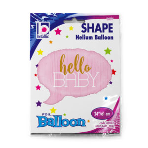 Balon folie inscriptionat Hello Baby! Pink – 61 cm