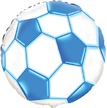 Balon Folie Minge Fotbal,Alb/Albastru,48cm.