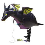 Balon Folie Figurina AirWalker, Dragon Negru, 114cm