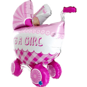 Balon Folie 3D Figurina Carucior Girl ,107cm