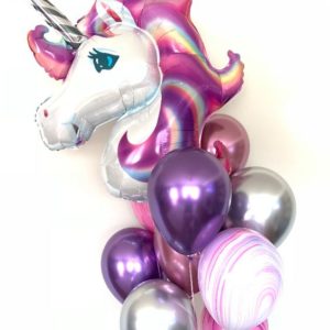 Balon folie figurina,Unicorn Lavanda,83*73cm.