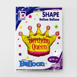 Balon Folie Figurina,Coroana,Birthday Queen,91cm.