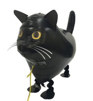 Balon Folie Figurina AirWalker, Pisic Negru, 53cm