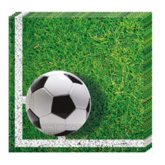 Servetele de masa Fotbal Verde pentru petrecere copii – 33 x 33 cm, Set 20 buc