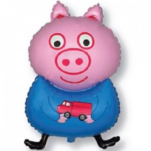 Balon Folie Figurina Peppa, pig George, 76cm.