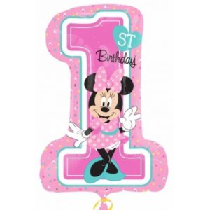 Balon Folie Figurina Figurina Minnie Mouse 1st Birthday – 71×48 cm