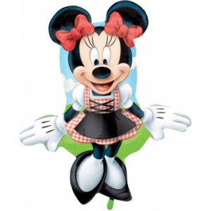 Balon folie figurina Minnie Mouse Dirndl – 91*64cm