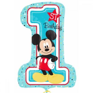 Balon Folie Figurina Figurina Mickey Mouse 1st Birthday – 71×48 cm