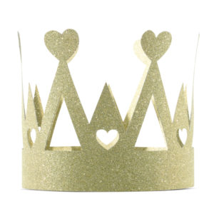 Coronita de petrecere, aurie,Sweet Love, 11 cm