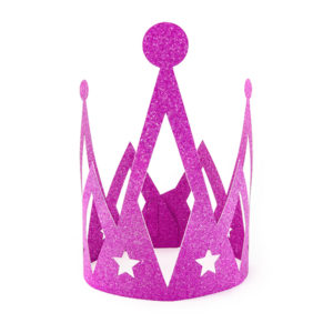 Coronita de petrecere, fuxia,Princess, 9 cm