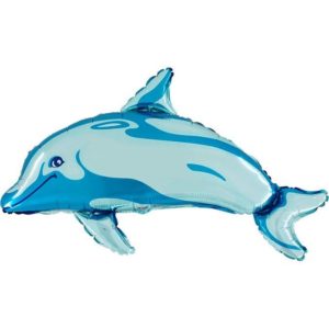 Balon Folie Figurina Delfin azuriu,78cm