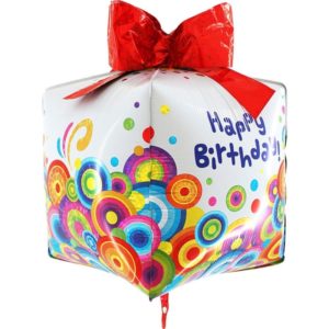 Balon Folie Cubez Happy Birthday – 76 cm