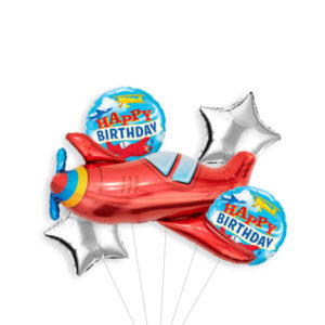 Set 5 baloane din folie Avion