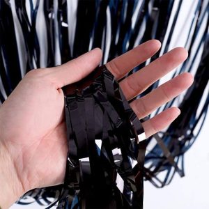 Perdea decorativa Negru 1×2 m