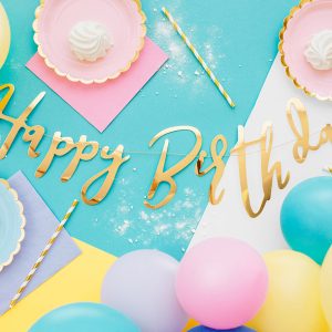 Banner Happy Birthday,Aurie16,5 х 62,cm